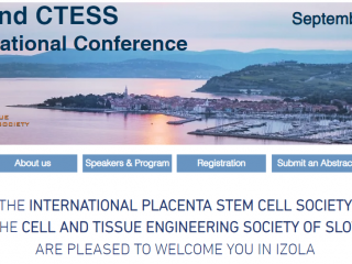 Društvo za celično in tkivno inženirstvo Slovenije in Mednarodno društvo za matične celice placente vabita na mednarodni kongres