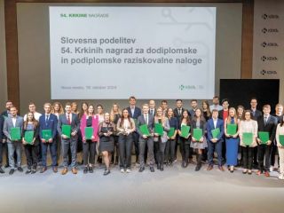 Prejemniki 54. Krkinih nagrad za dodiplomska in podiplomska raziskovalna dela z Medicinske fakultete Univerze v Ljubljani