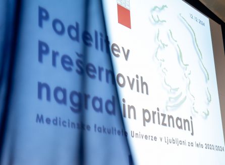 Svečana podelitev Prešernovih nagrad in priznanj študentom UL MF v letu 2024