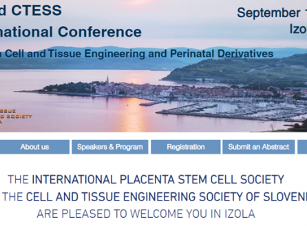 Mednarodni kongres z naslovom »New Horizons in Cell and Tissue Engineering and Perinatal Derivatives / Nova obzorja v celičnem in tkivnem inženirstvu ter perinatalnih derivatih«